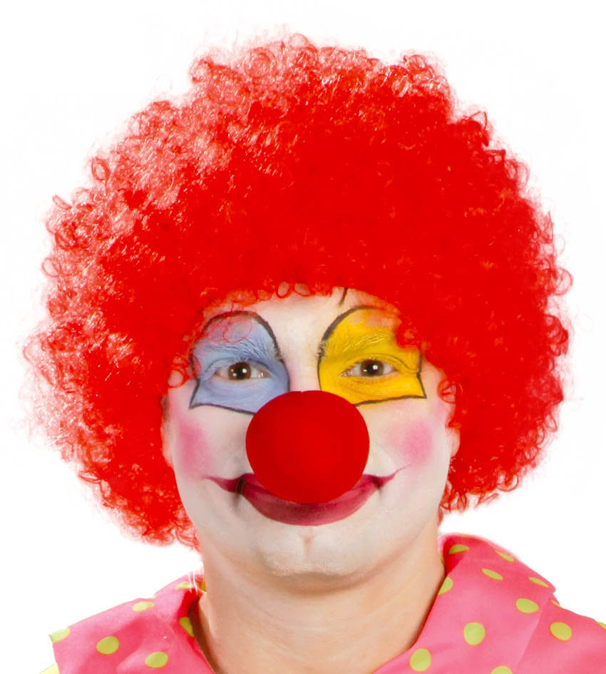 Pelucas de Payaso con Rizos en Colores Complementos Payasos Guirca Rojo