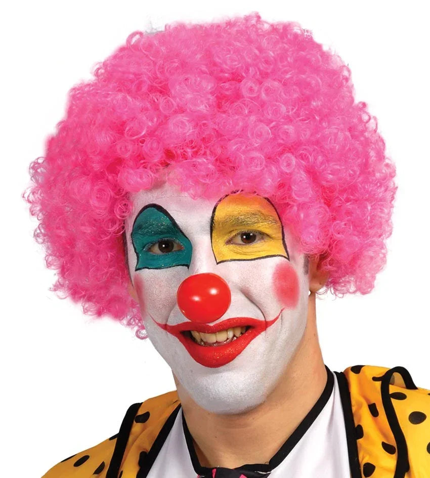 Pelucas de Payaso con Rizos en Colores Complementos Payasos Guirca Rosa