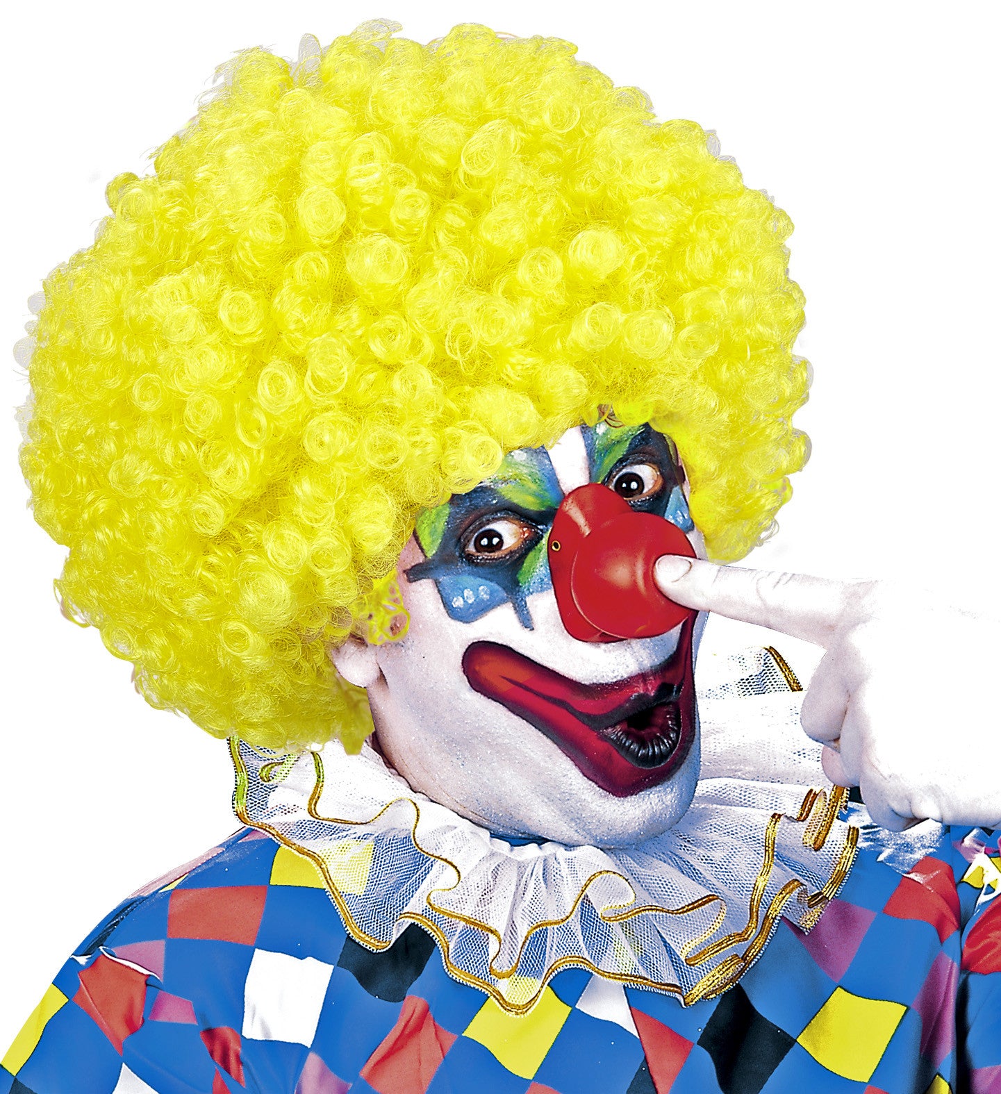 Peluca de Payaso Amarilla Rizada Complementos Payasos Widmann
