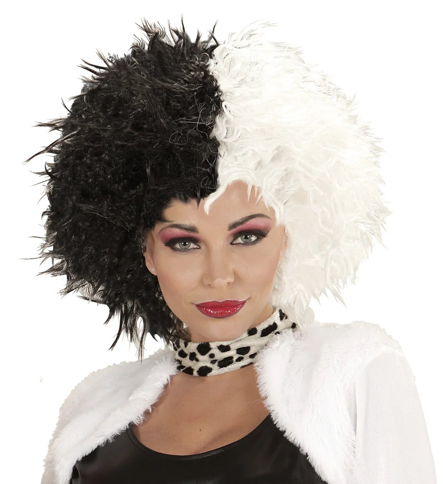Peluca Bicolor Blanca y Negra 101 Dálmatas Widmann