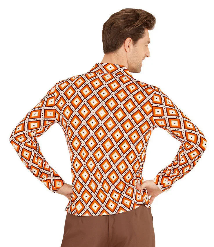 Camisa Setentera de Rombos para Hombre Años 60 - 70 - 80 Widmann