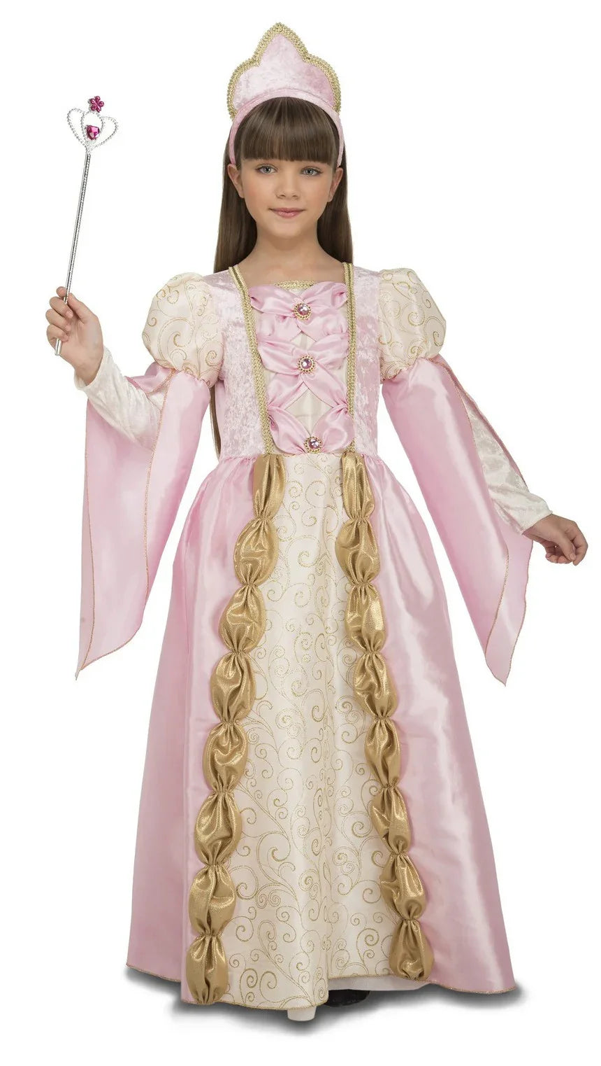 Disfraz de Reina Rosa para Niña Princesas y Príncipes Infantiles Viving