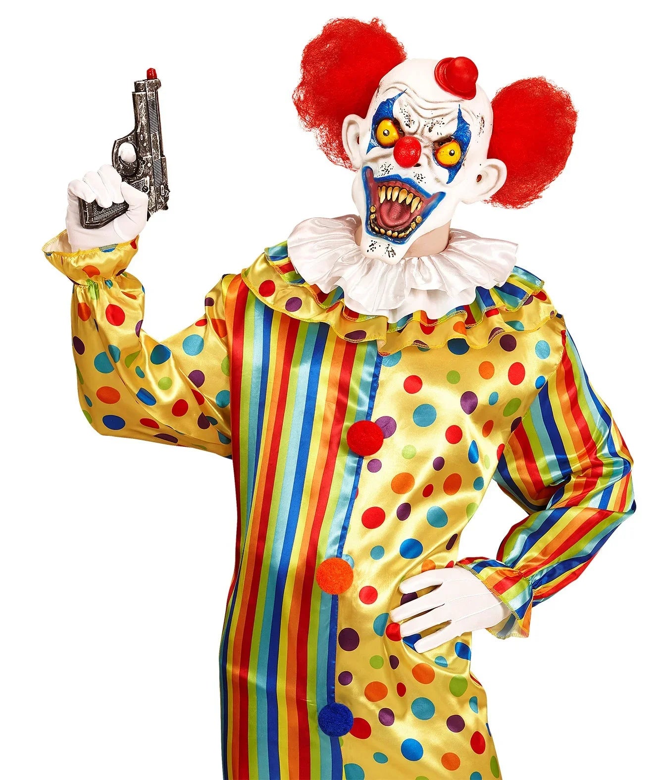 Máscara de Payaso Demoníaco con Pelo Payasos Asesinos Widmann