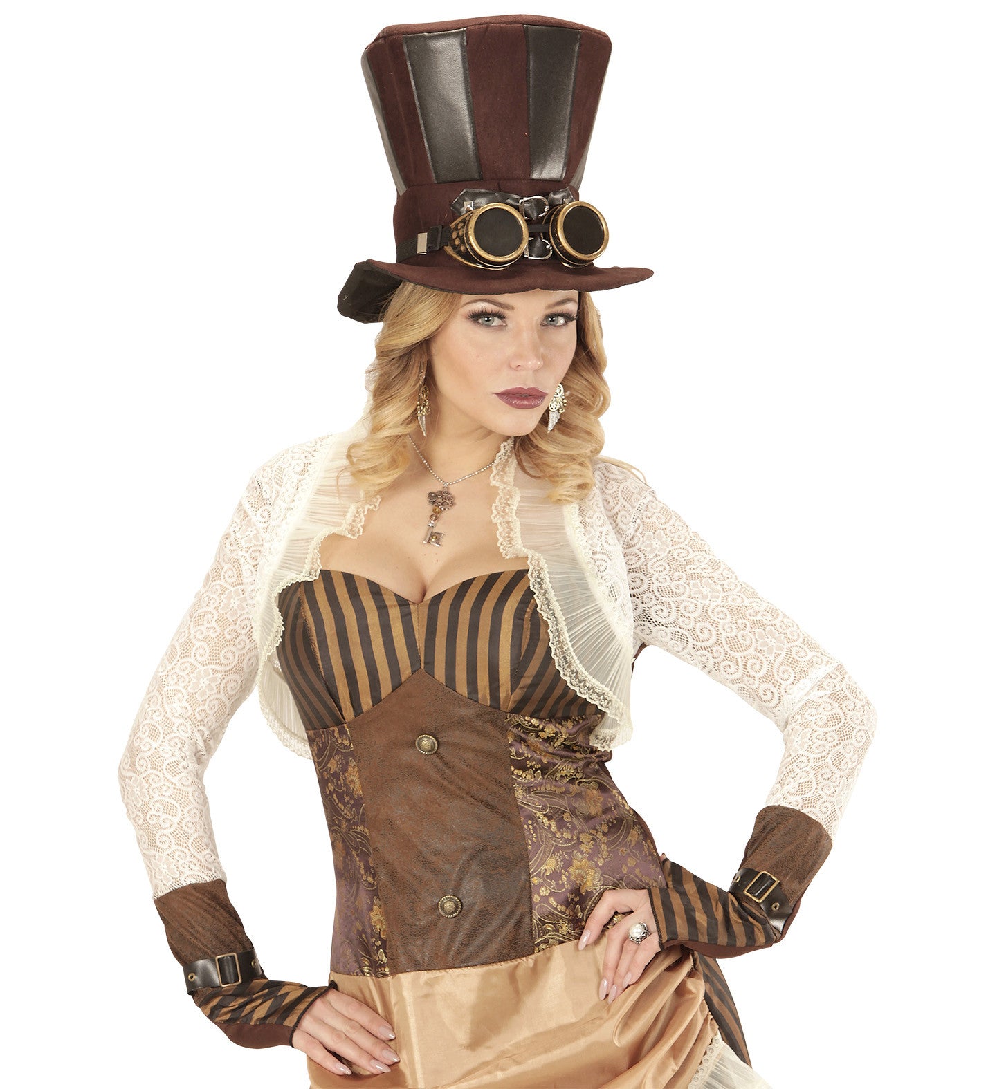 Chistera de Steampunk con Gafas Steampunk Widmann