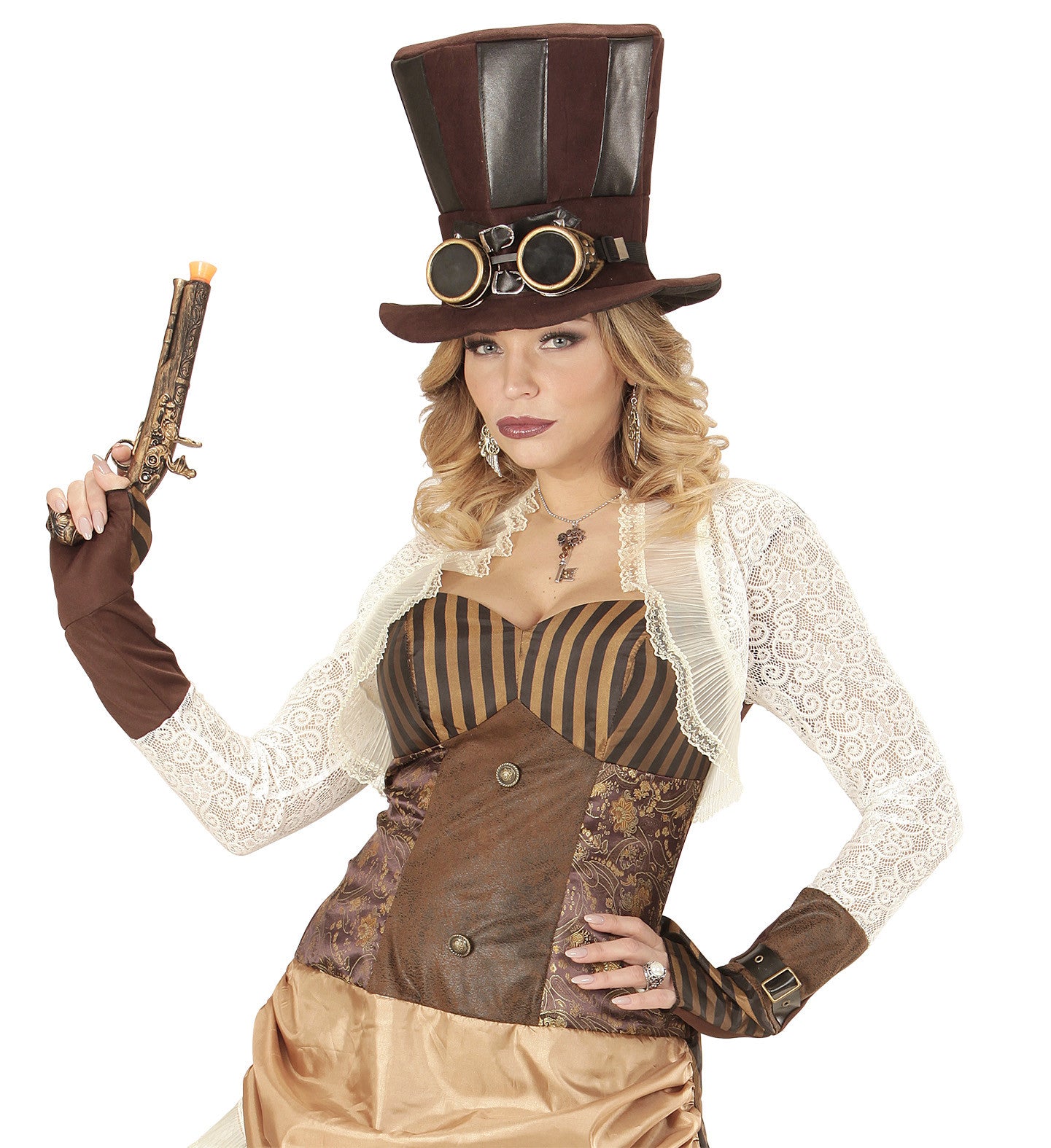 Chistera de Steampunk con Gafas Steampunk Widmann