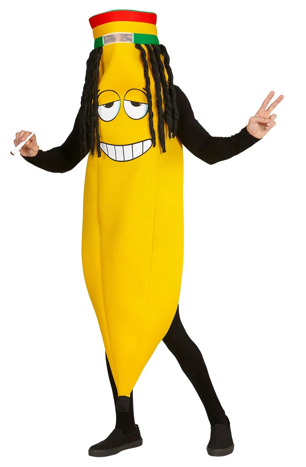 Disfraz de Plátano Rastafari para Adulto Comida, Bebida y Fruta Widmann