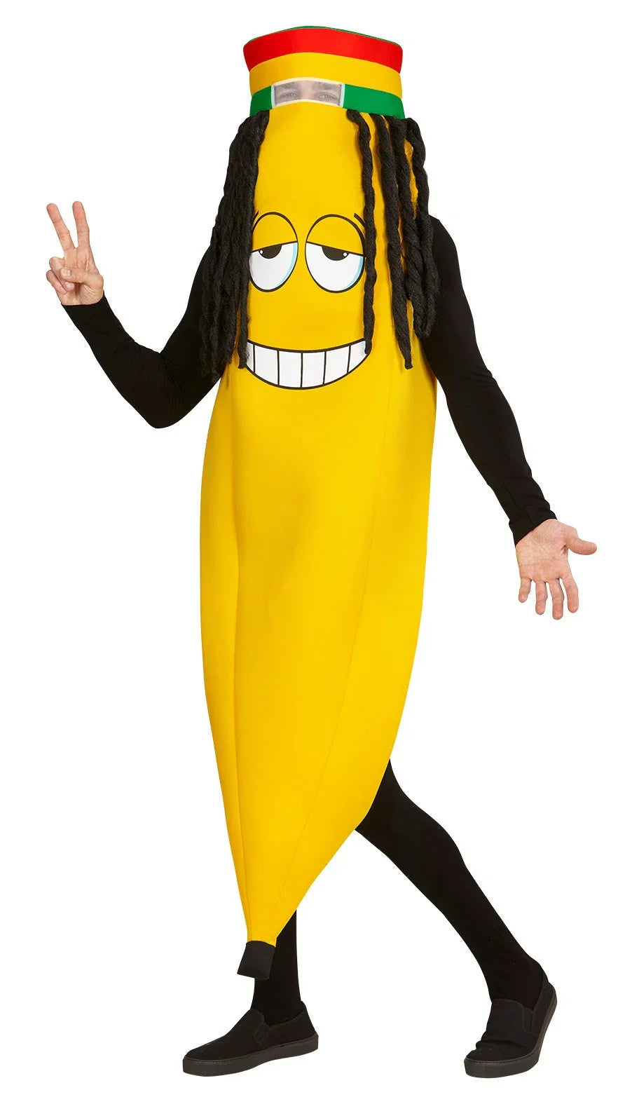 Disfraz de Plátano Rastafari para Adulto Comida, Bebida y Fruta Widmann