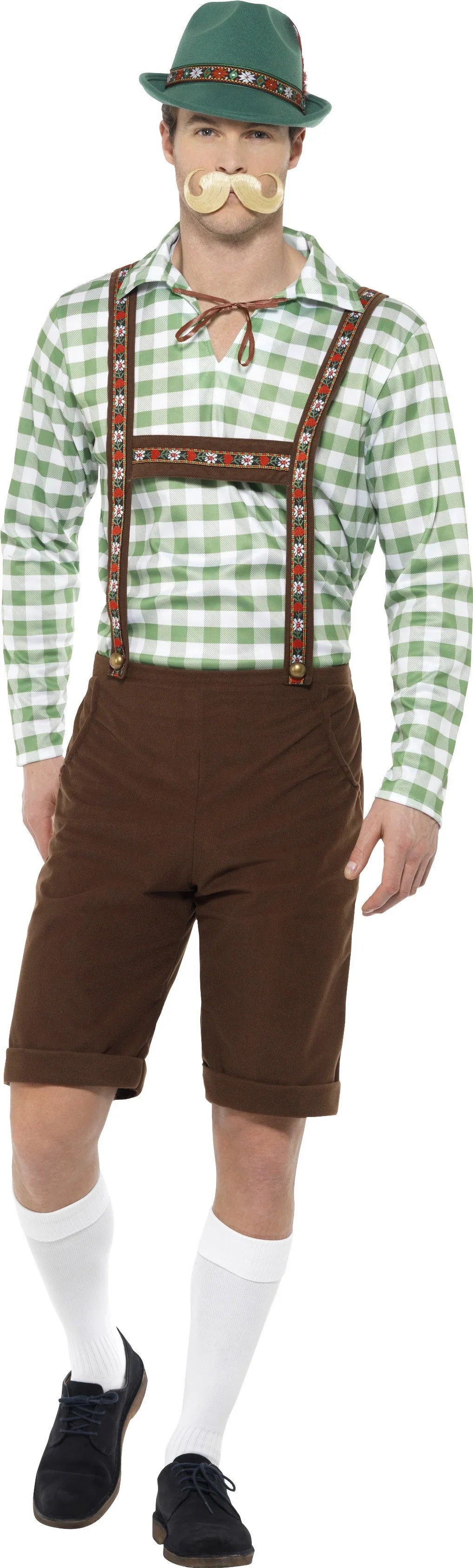 Disfraz de Alemán Camisa Verde para Hombre Tiroleses Oktoberfest Smiffys