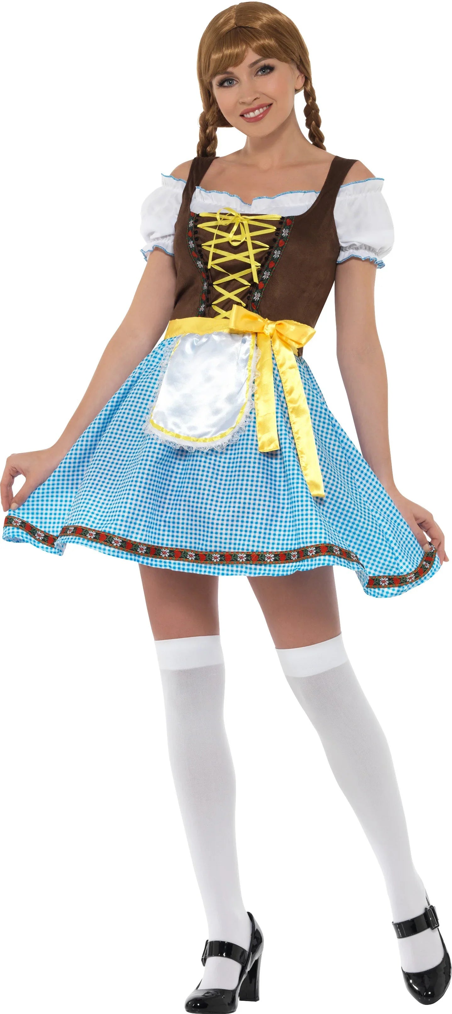 Disfraz de Bávara Azul para Mujer Tiroleses Oktoberfest Smiffys