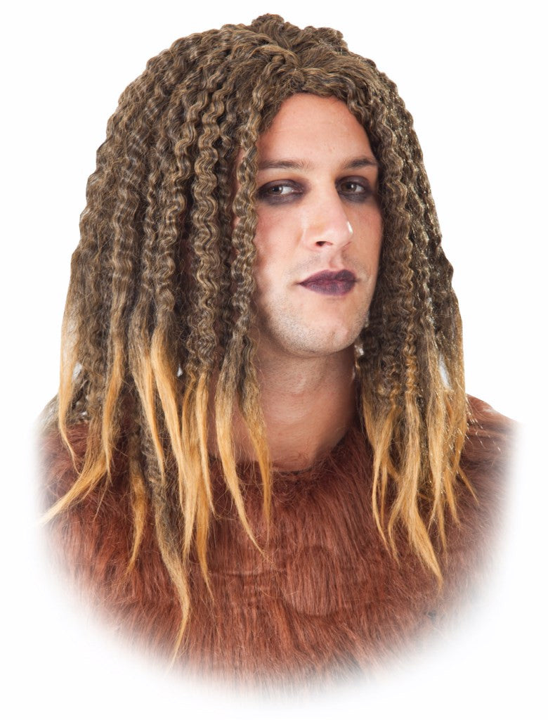 Peluca de Guerrero Castaña con Rastas Complementos Escoceses EuroCarnavales