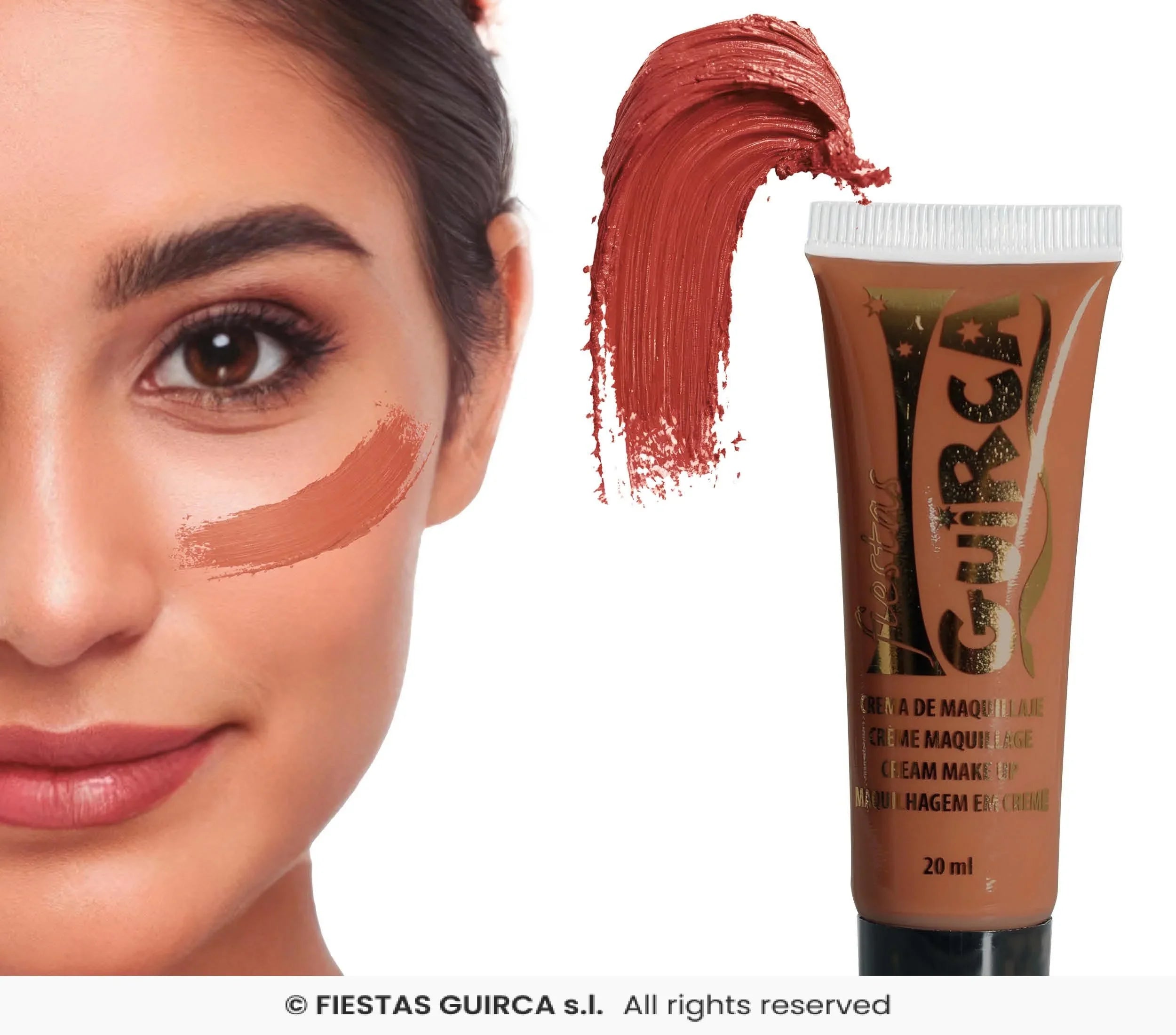 Tubo de Maquillaje en Crema en Colores Maquillaje en Crema Guirca Marrón