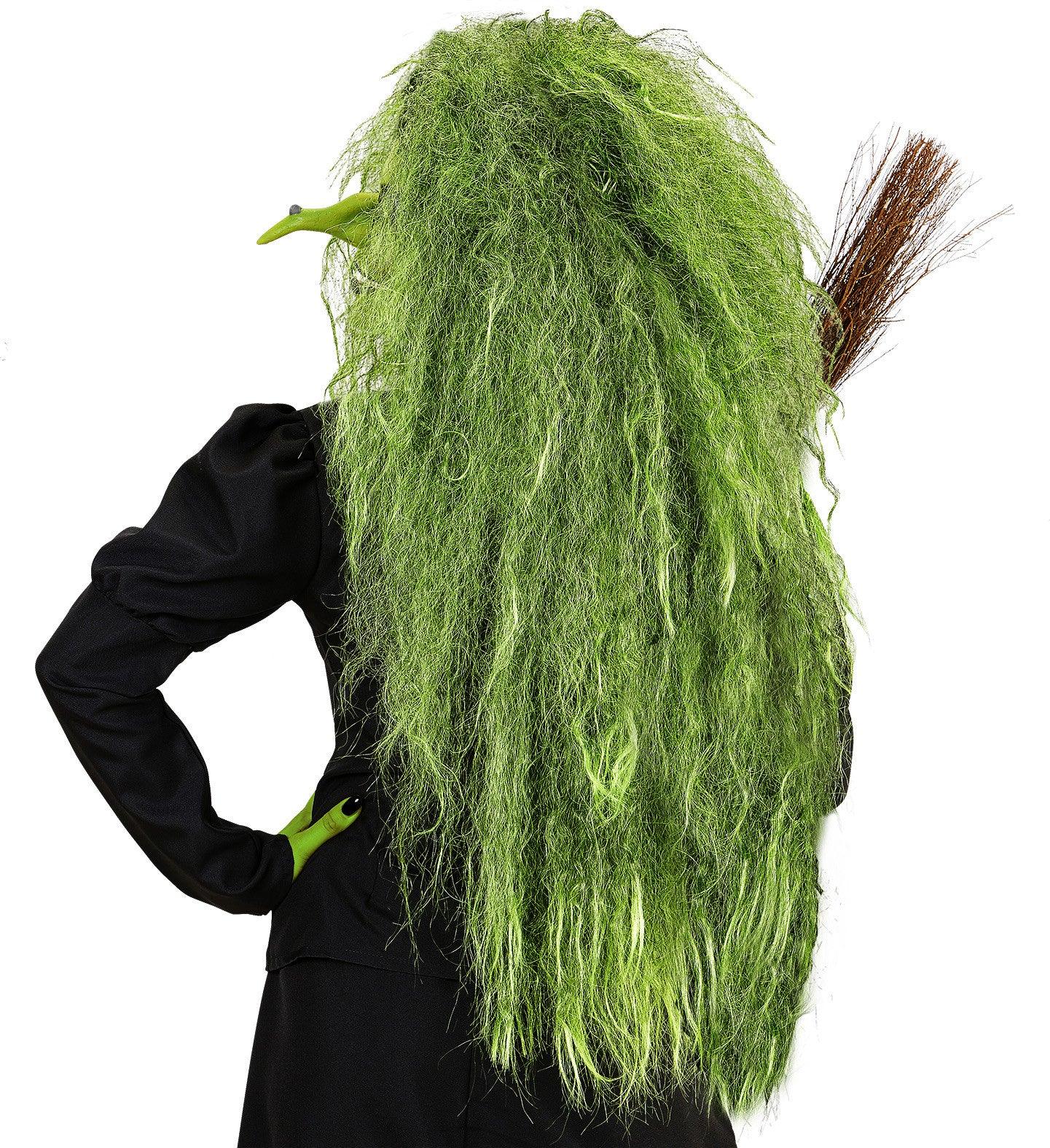 Peluca de Bruja Verde Afro Larga Brujas Widmann