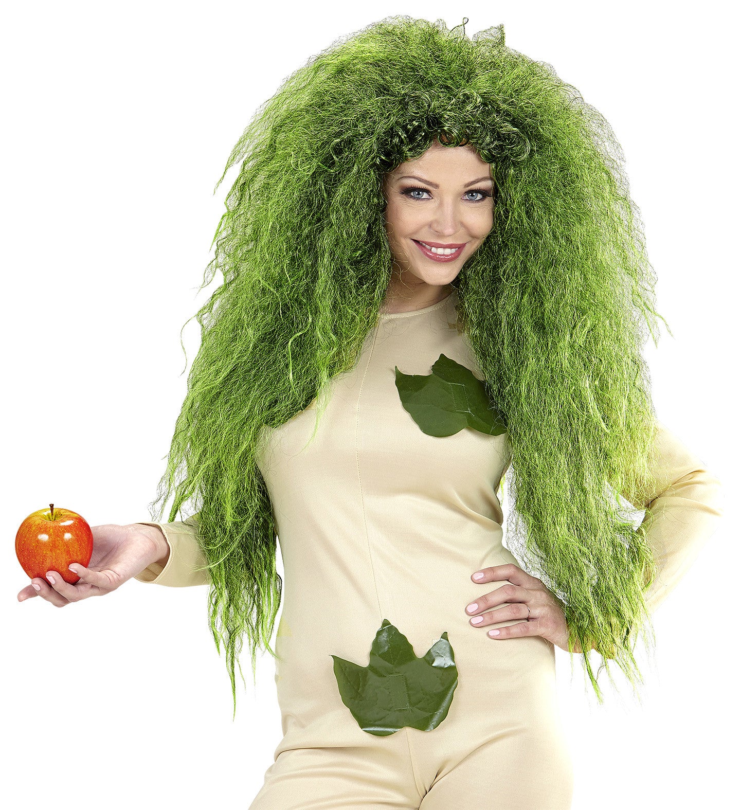 Peluca de Bruja Verde Afro Larga Brujas Widmann