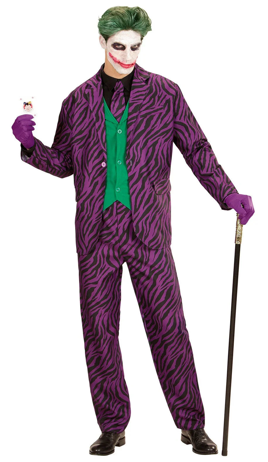 Disfraz de Joker Aterrador con Traje de Cebra para Hombre Joker Widmann