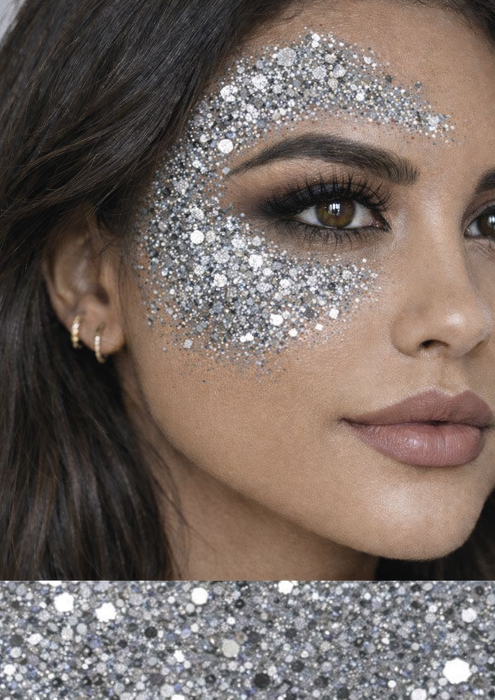Barra de Maquillaje en Glitter Color Plata