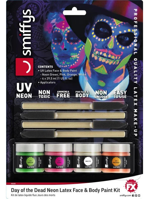 Maquillaje de Látex Líquido en Colores Neón Maquillaje Halloween Smiffys