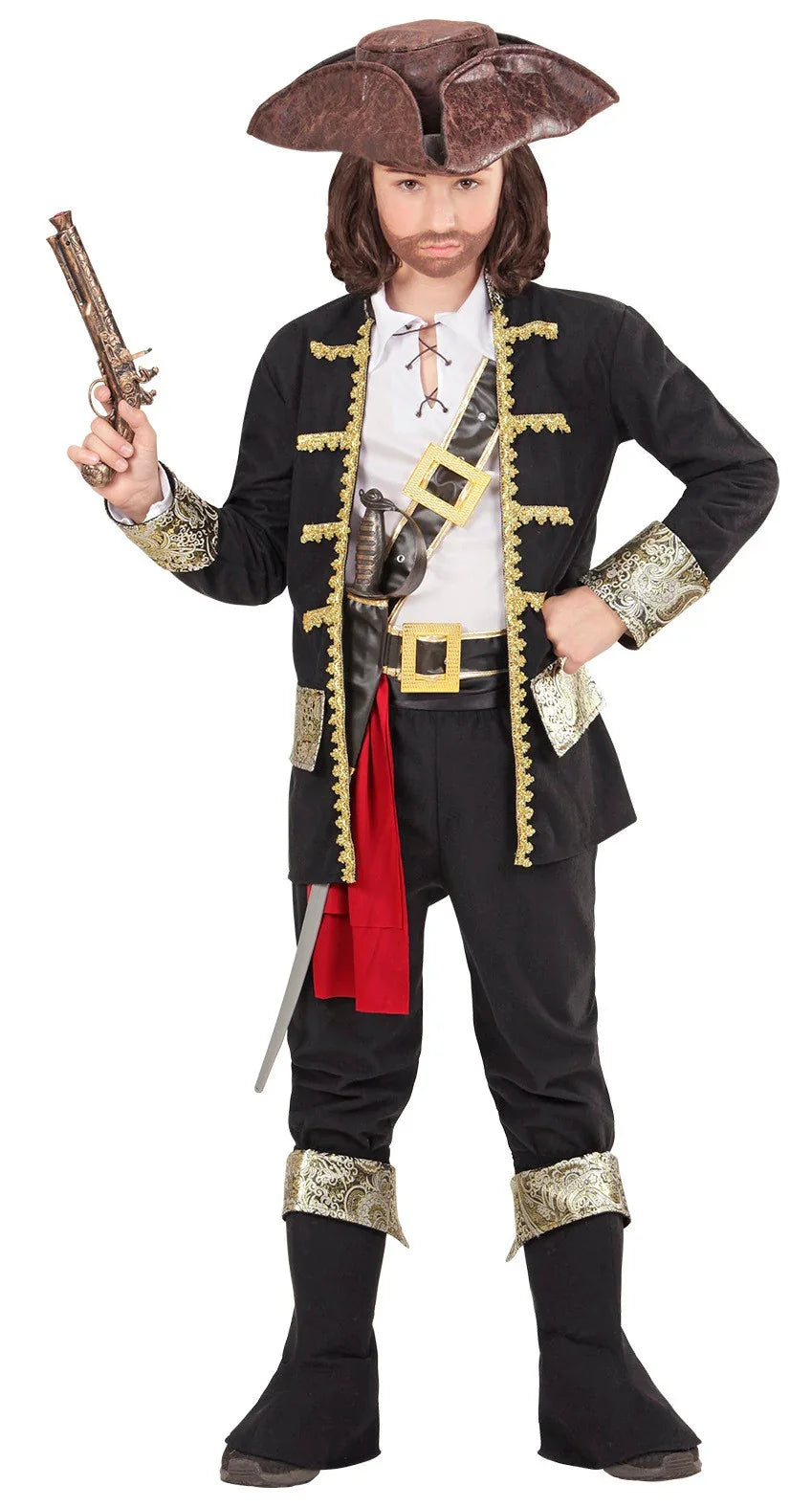 Disfraz de Pirata Negro para Niño Piratas Infantiles Widmann