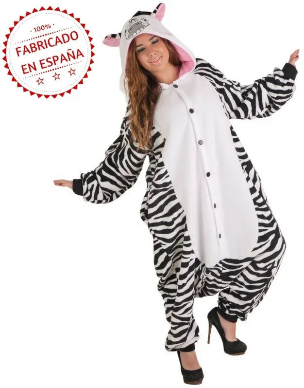 Disfraz de Cebra Pijama para Adulto Animales Llopis
