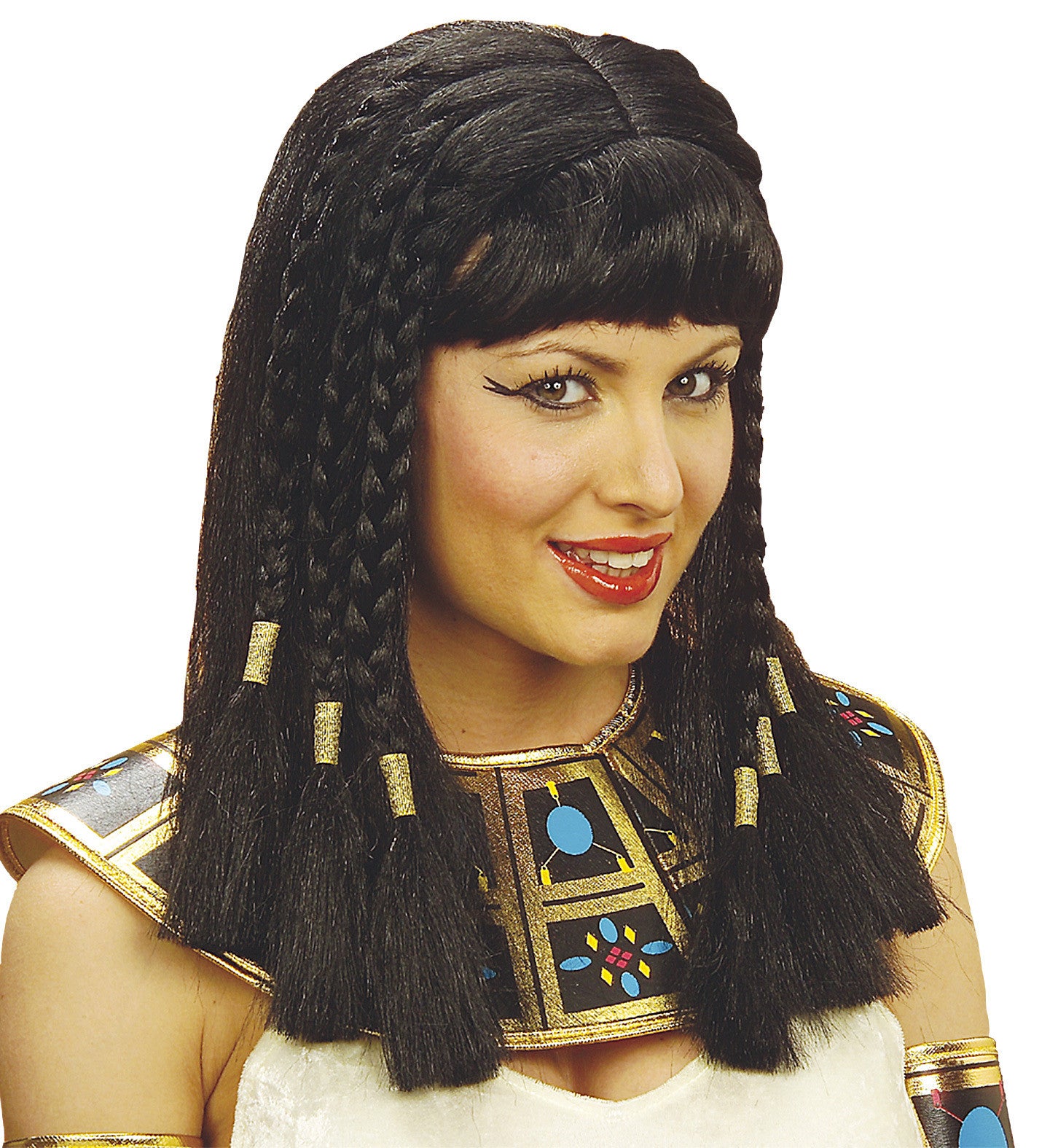 Peluca de Egipcia Morena con Trenzas COMPLEMENTOS Widmann