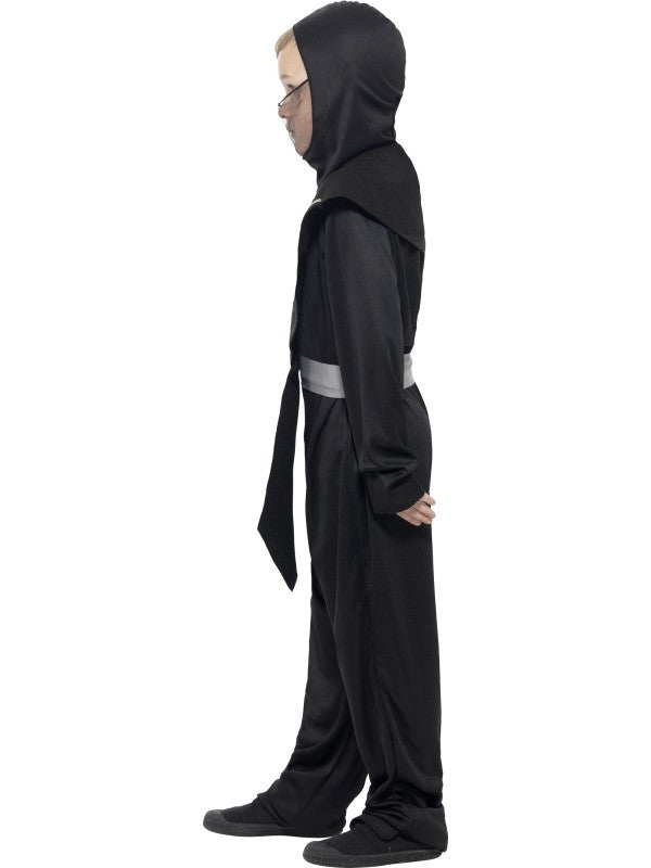 Disfraz de Ninja Negro y Plata para Niño Orientales Smiffys
