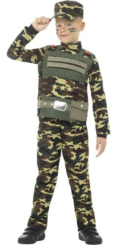 Disfraz de Comando Militar para Niño Militar y Soldado Smiffys