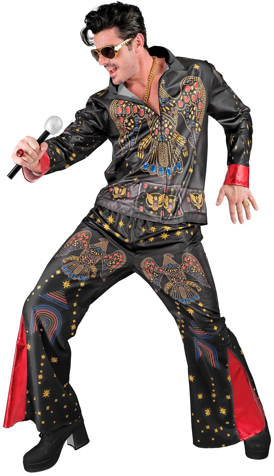 Disfraz de Elvis Presley Negro para Hombre Elvis Widmann