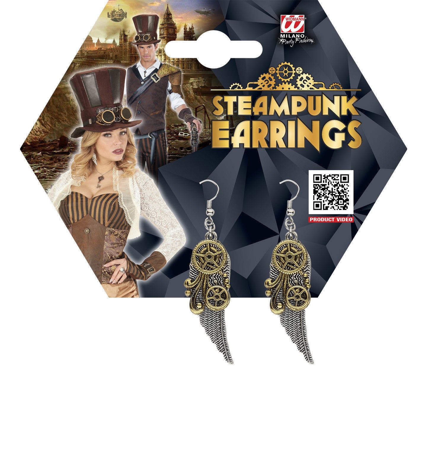 Pendientes Steampunk con Alas Steampunk Widmann