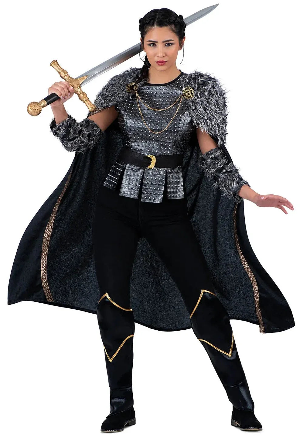 Disfraces para Grupo de Vikingos Negros con Capa Vikingo Disfraces Simon