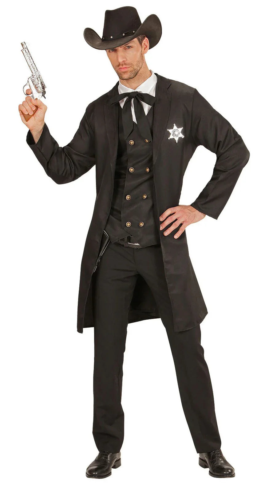 Disfraz de Sheriff Oscuro para Hombre Vaquero Widmann