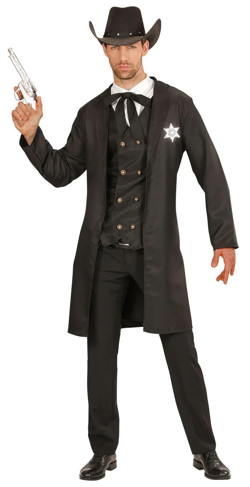 Disfraz de Sheriff Oscuro para Hombre Vaquero Widmann