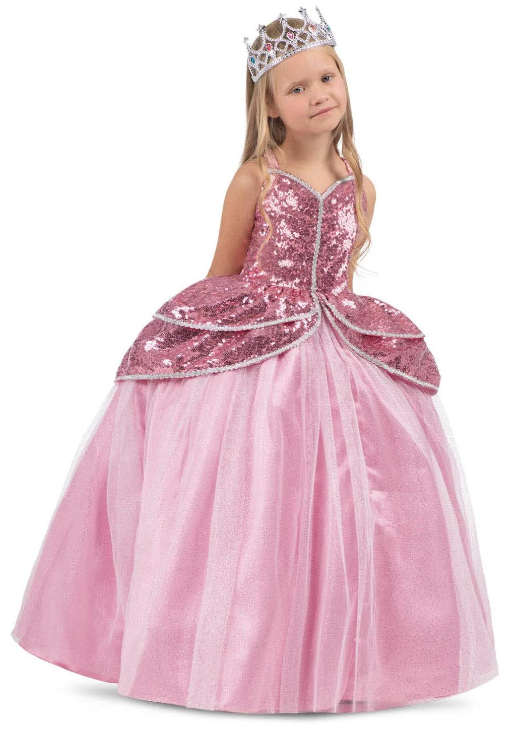 Disfraz de Princesa Rosa con Lentejuelas para Niña Princesas y Príncipes Infantiles Viving