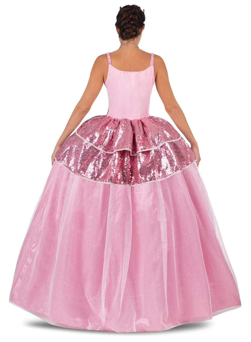 Disfraz de Princesa Rosa con Lentejuelas para Mujer Princesas y Príncipes Viving