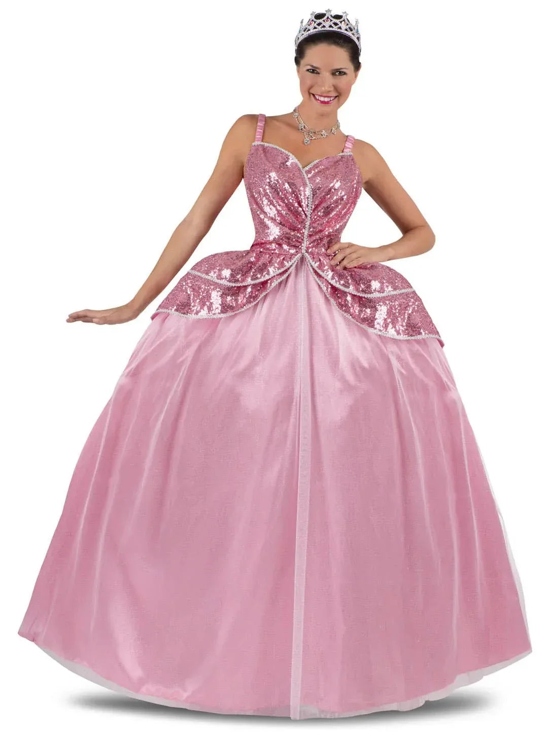 Disfraz de Princesa Rosa con Lentejuelas para Mujer Princesas y Príncipes Viving
