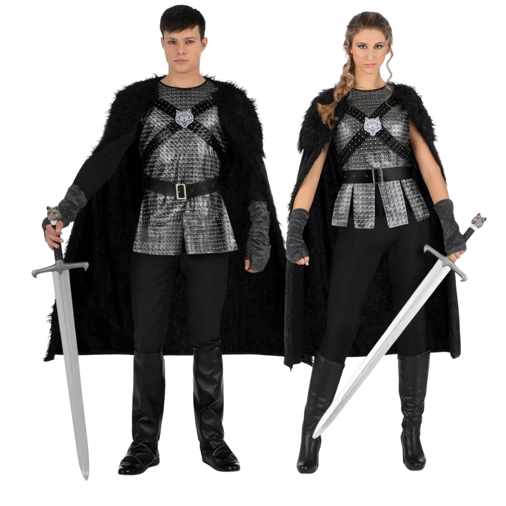 Disfraces en Pareja de Vikingos Norteños con Capa