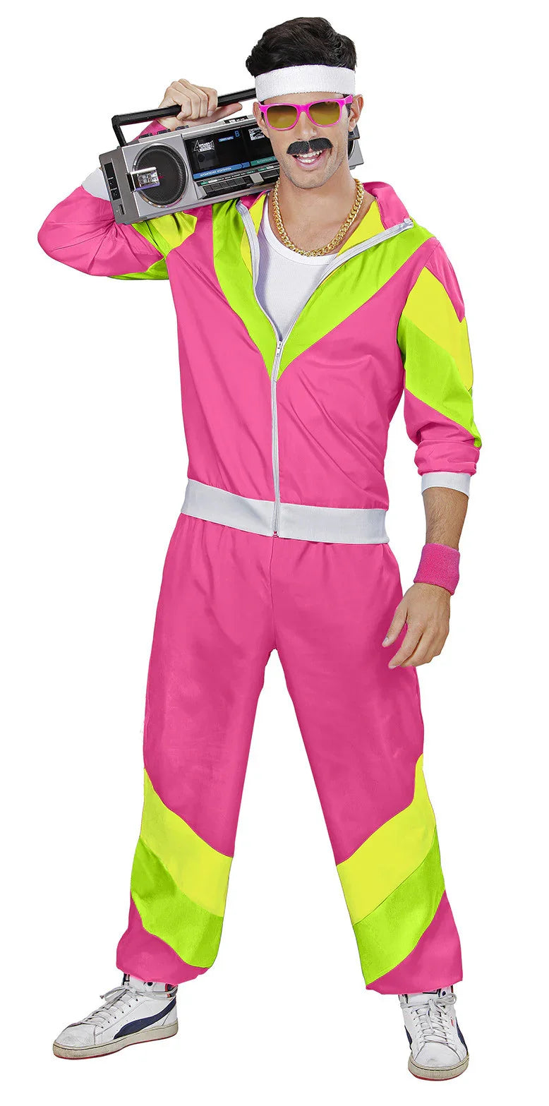 Disfraz Chandal Rosa Años 80 para Adulto Años 60, 70 y 80 Widmann