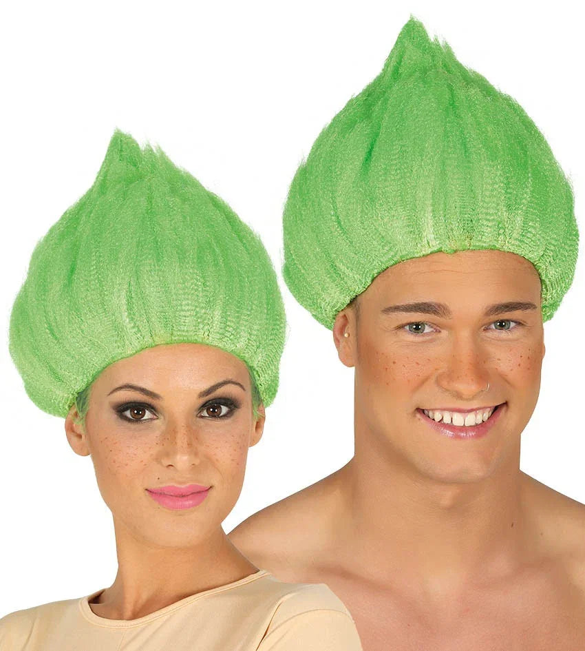 Peluca Verde de Troll Trolls La Película Guirca