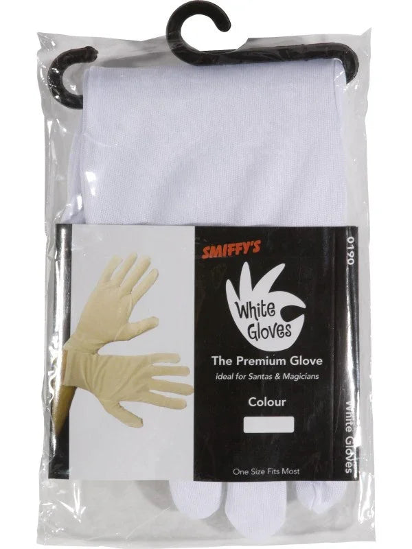 Guantes Blancos Cortos para Adulto Guantes Smiffys