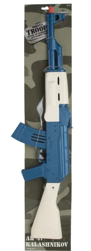 Subfusil de Asalto Kalashnikov AK-47 Azul y Blanco Pistolas, Rifles y Metralletas Smiffys