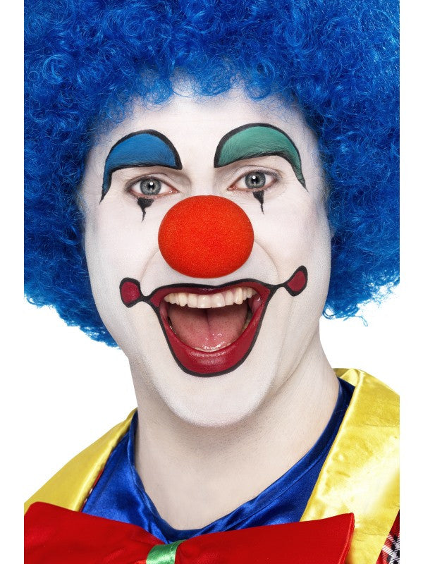 Peluca Azul Rizada de Payaso Complementos Payasos Smiffys