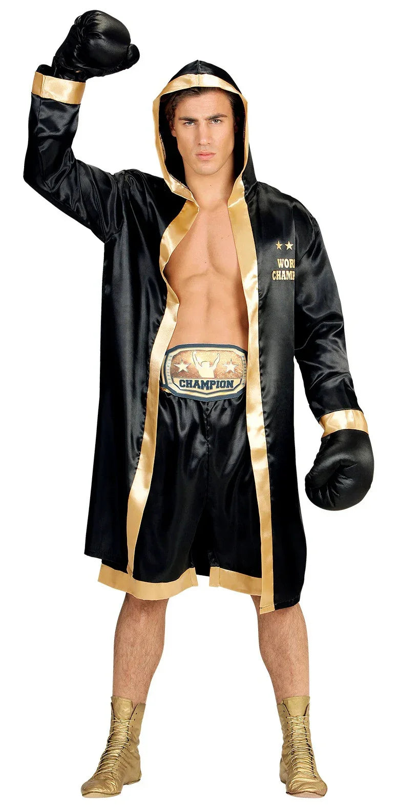 Disfraz de Boxeador Negro para Hombre Deportes y Animadoras Widmann