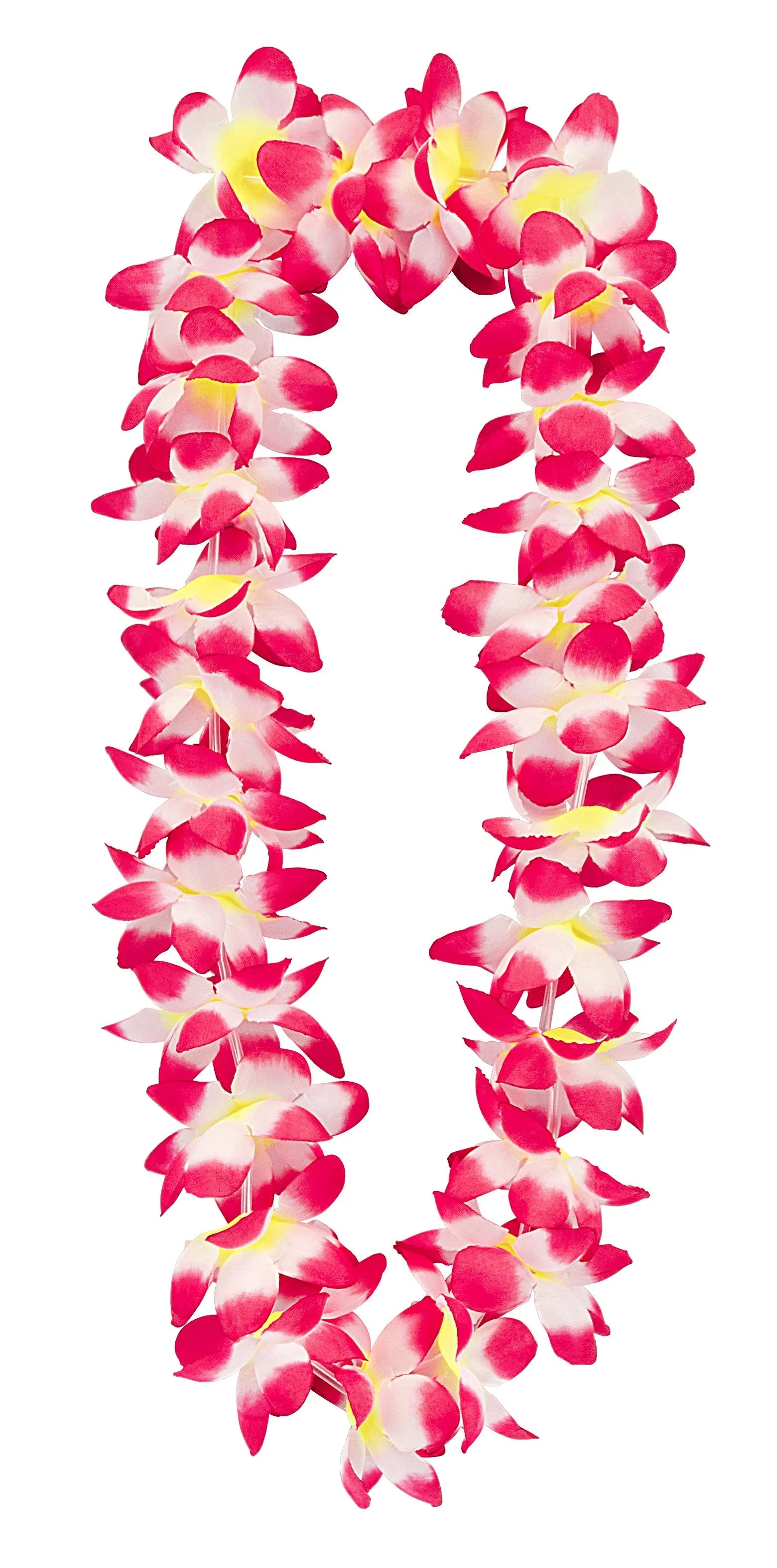 Collar Hawaiano de Flores Tropicales Rosas y Blancas Collares Hawaianos Widmann