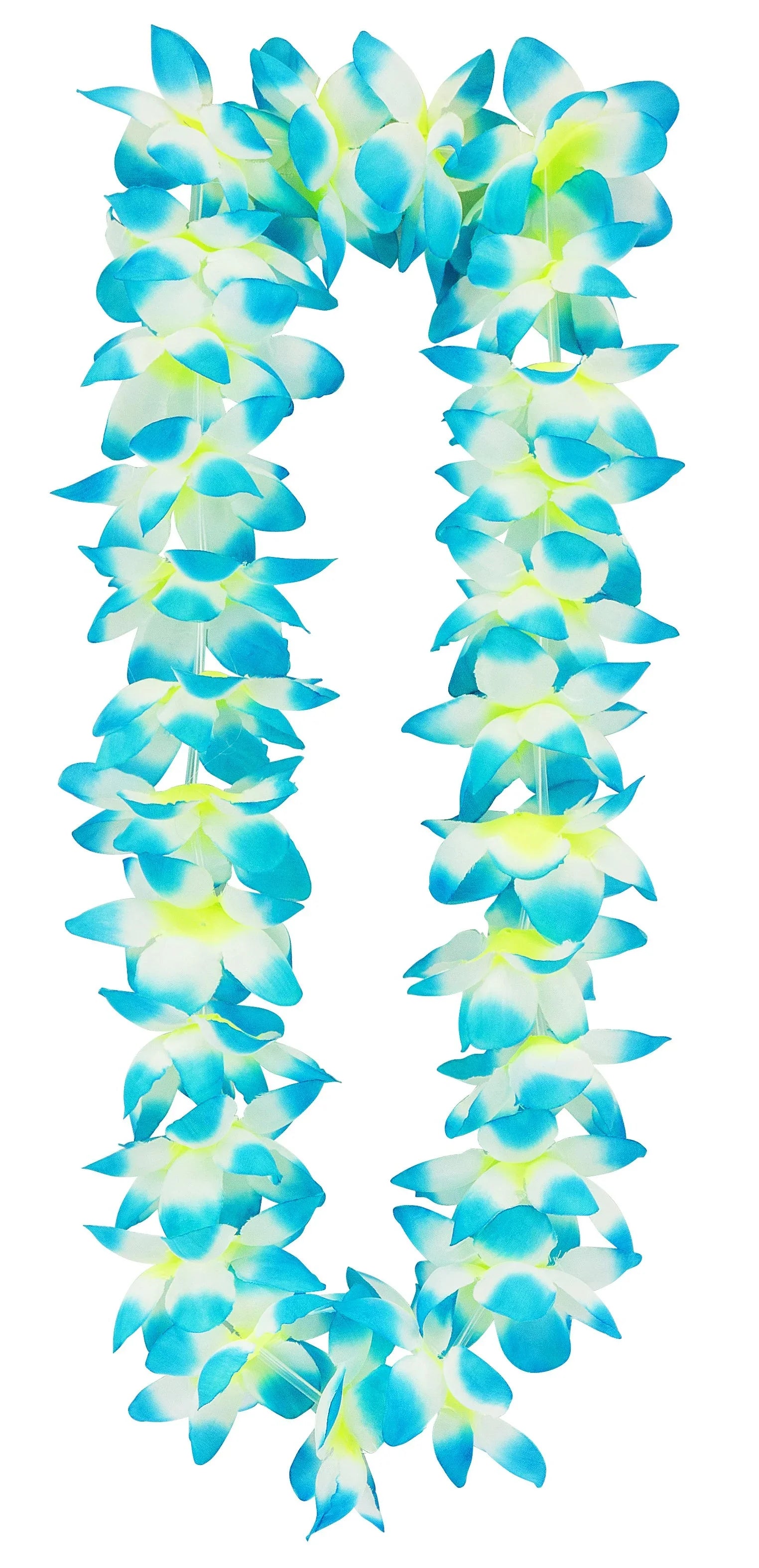 Collar Hawaiano de Flores Tropicales Azules y Blancas Collares Hawaianos Widmann