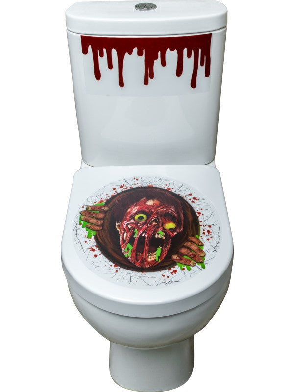 Adhesivos Zombie para WC Decoración Halloween Smiffys