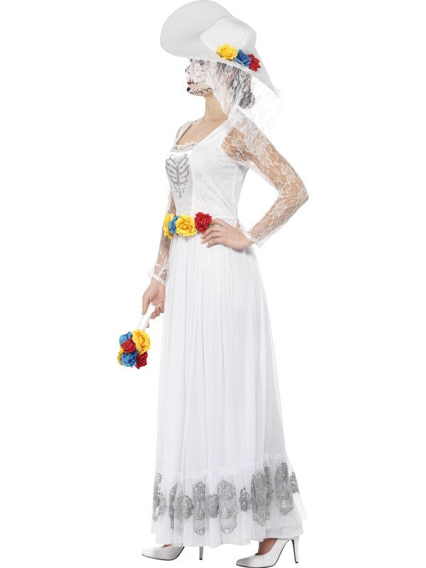 Disfraz de Novia Catrina Blanca para Mujer Catrina Smiffys