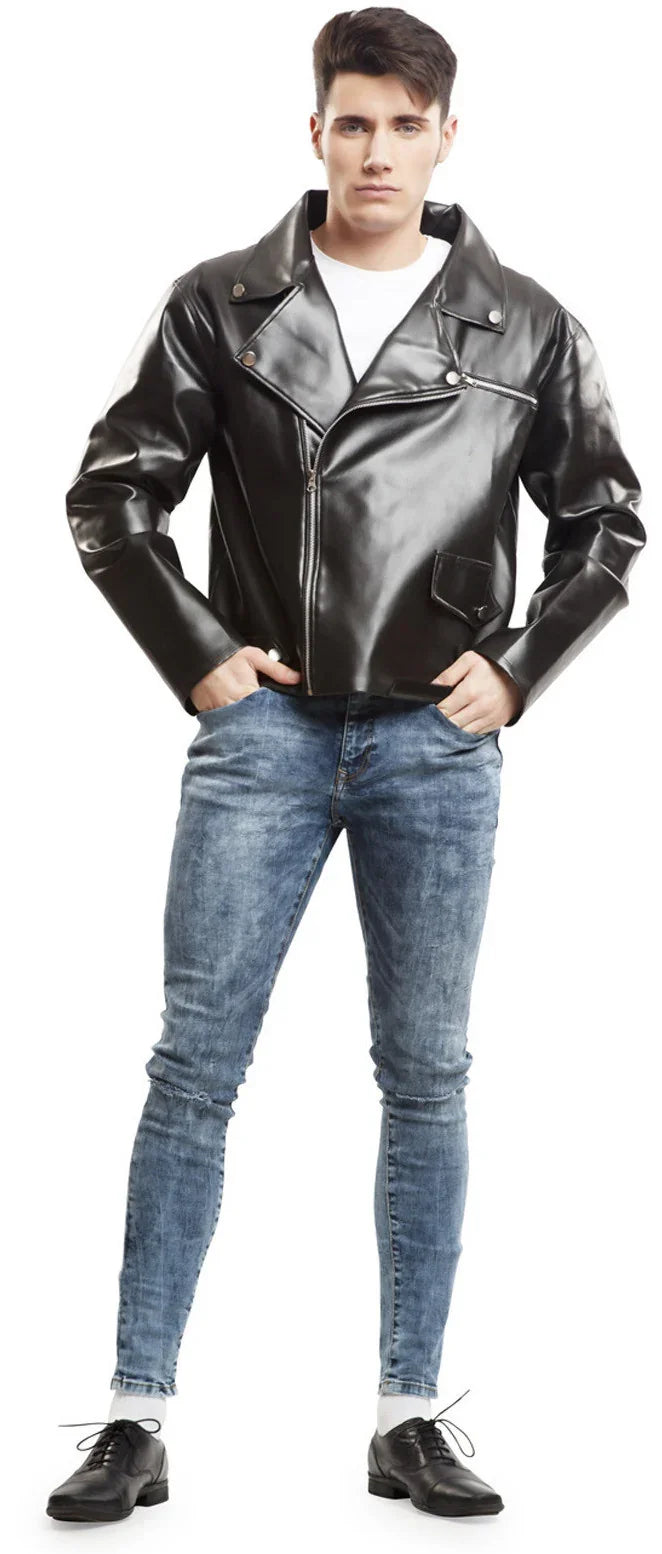 Chaqueta de Grease Efecto Cuero para Hombre Grease - Años 40 y 50 Viving