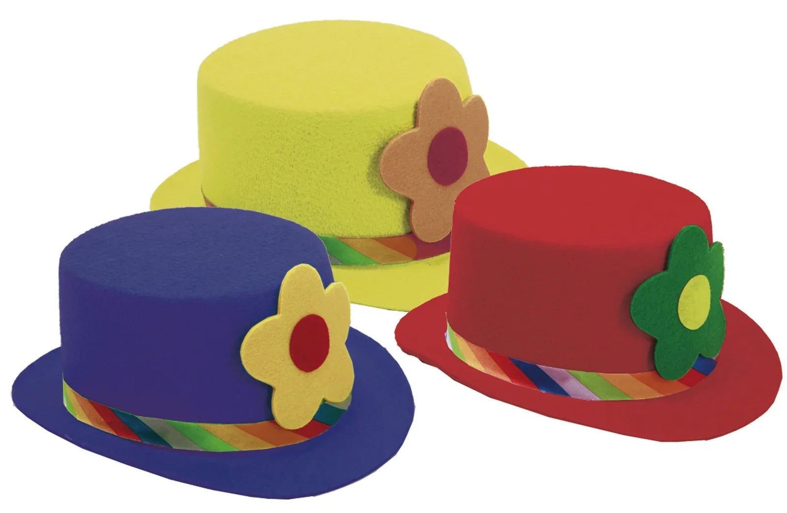 Chistera de Payaso en Rojo, Azul o Amarillo Complementos Payasos Viving