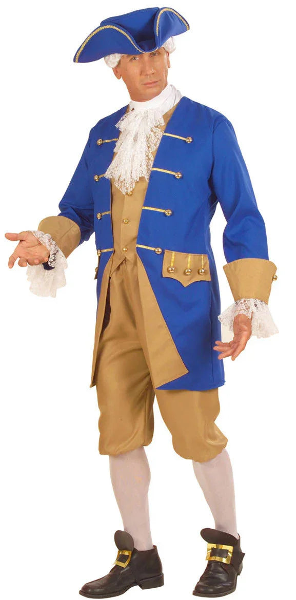 Disfraz de Colono Americano Azul para Hombre Adultos Widmann
