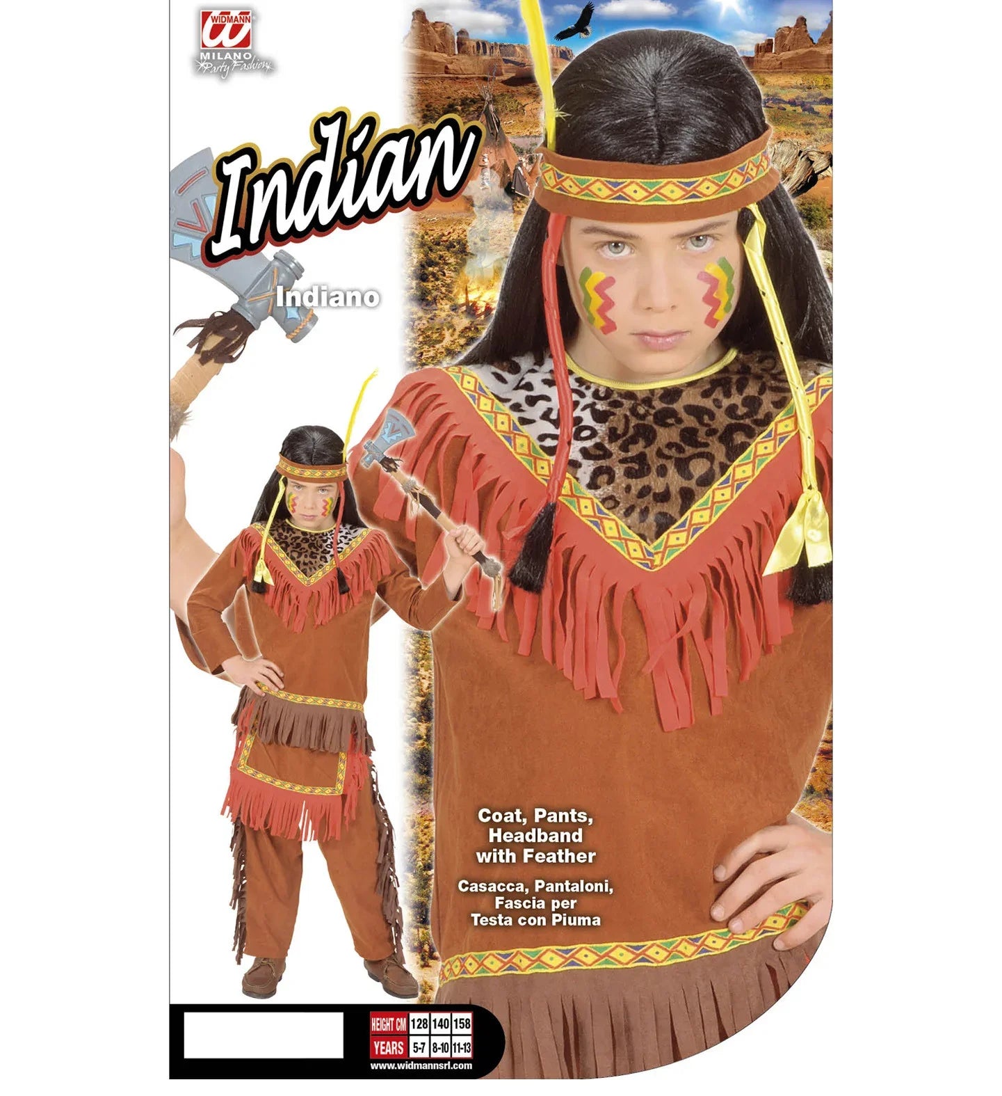 Disfraz de Niño Indio INFANTILES Widmann