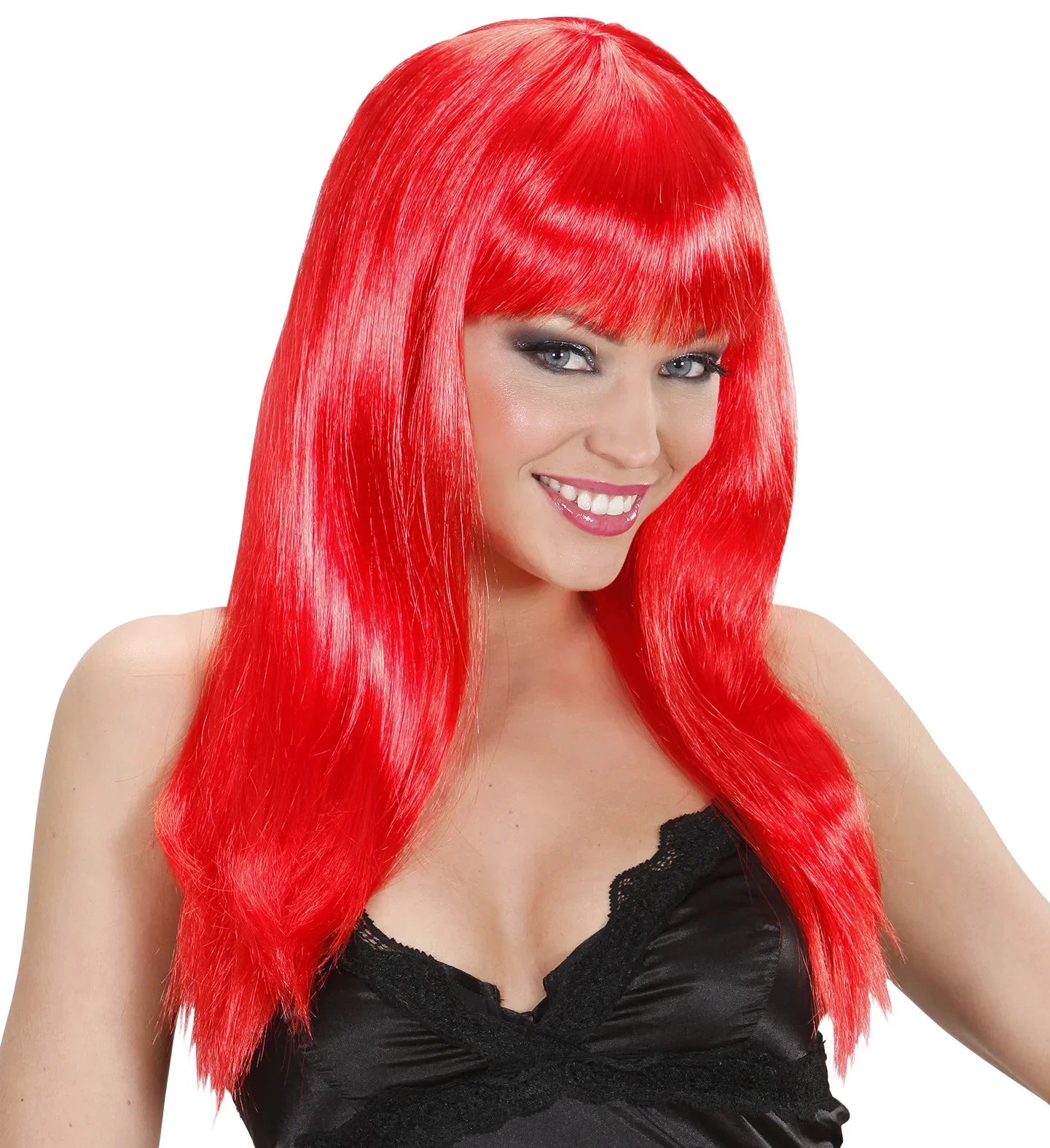 Peluca Roja Larga Lisa COMPLEMENTOS Widmann