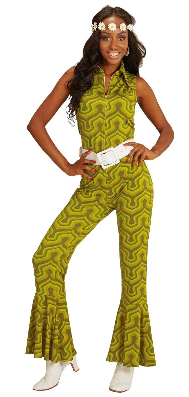 Disfraz Disco Años 70 Verde Pistacho para Mujer Disco Widmann